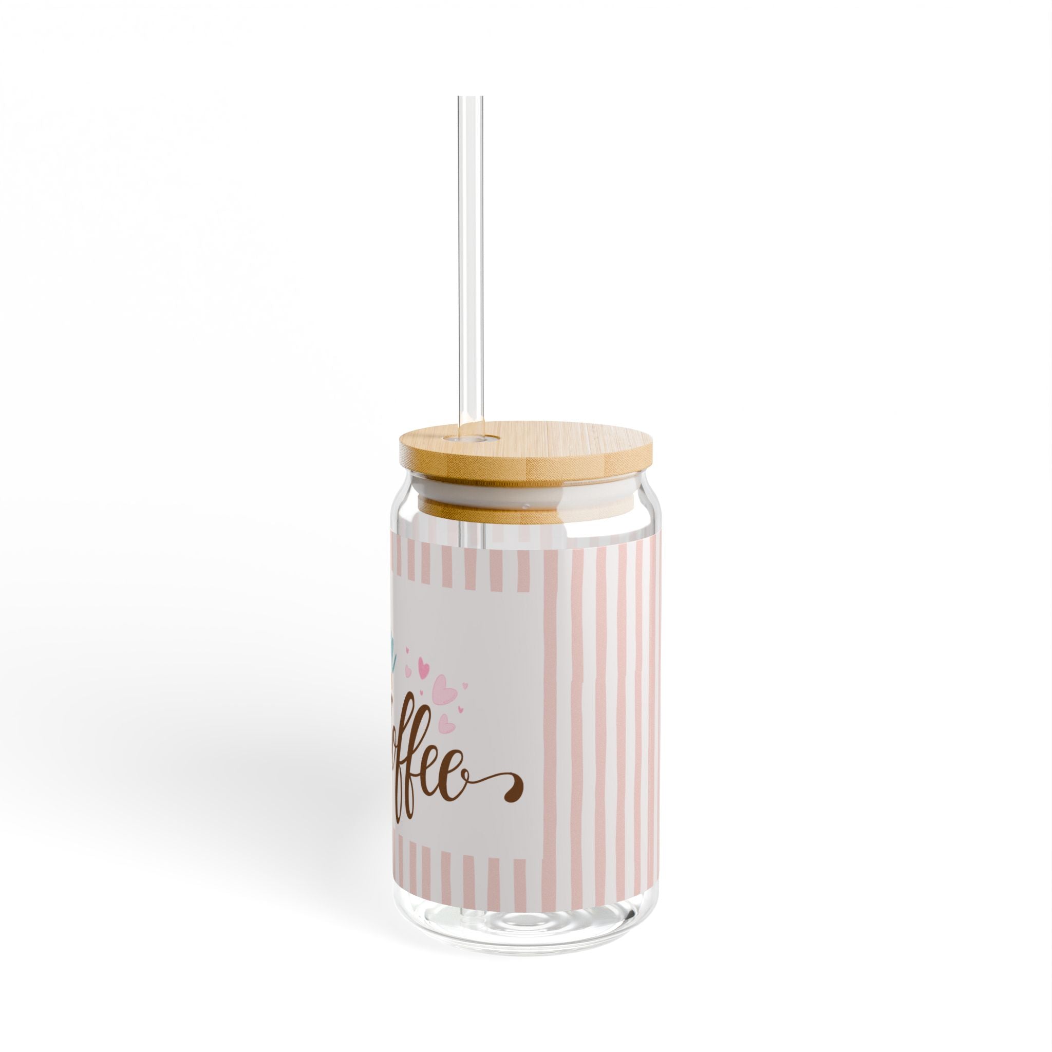 But First Mom Needs Coffee — 16oz Sipper Glass with Lid & Straw